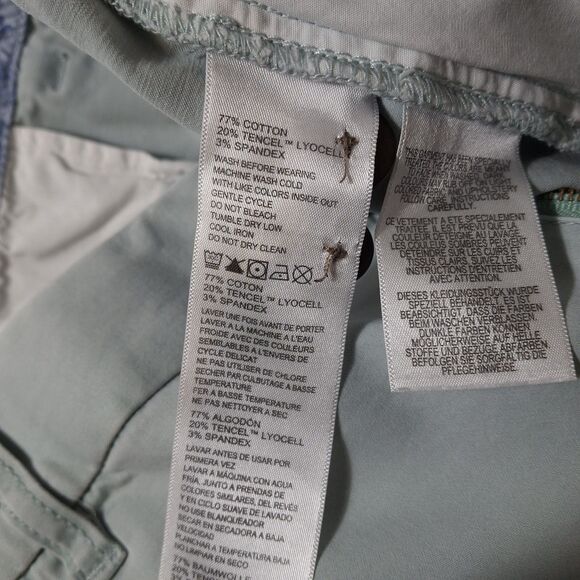 Tommy Bahama Chino Pants Mens 38x30 Seafoam Cotton Blend Solid Flat Front - Picture 11 of 14